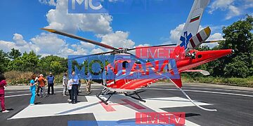 ПЪРВО В MONTANA-LIVE.TV: Кацна първият хеликоптер в МБАЛ "Д-р Стамен Илиев" в Монтана /СНИМКИ/ - Montana Live TV