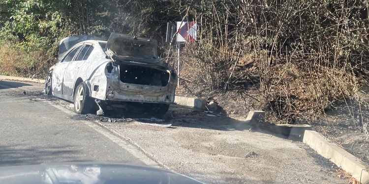 Автомобил избухна в пламъци край село Гинци, пожарът обхванал и околната гора /снимки/ - Montana Live TV