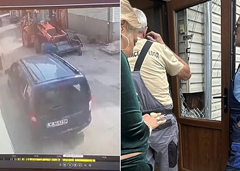 Кола се заби във фризьорски салон след неправилно паркиране в Лом /снимки/