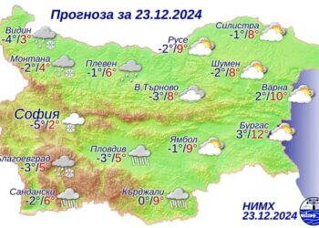 Прогноза за времето: Очакват се валежи и силен вятър