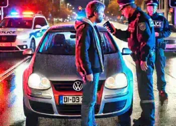 Пиян шофьор с 2 промила задържан посред бял ден в Монтана