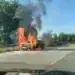 Лек автомобил изгоря напълно край село Благово