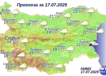 Студен фронт преминава над България