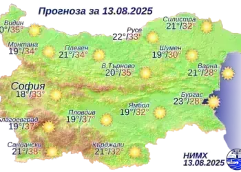 От Дунав до морето – слънчев ден с високи температури