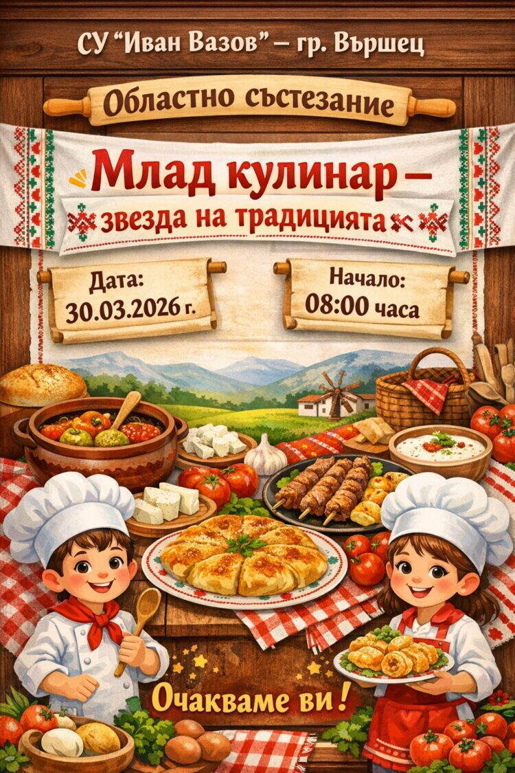 ОБЛАСТНО СЪСТЕЗАНИЕ „Млад кулинар – звезда на традицията“