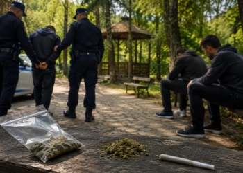 Хванаха трима криминално проявени с наркотици в парк във Вършец